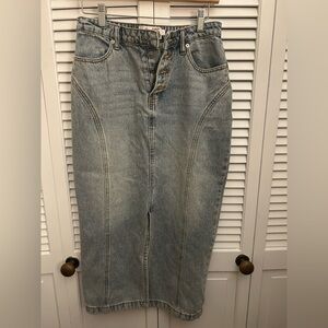 Stylish Light Blue Denim Skirt